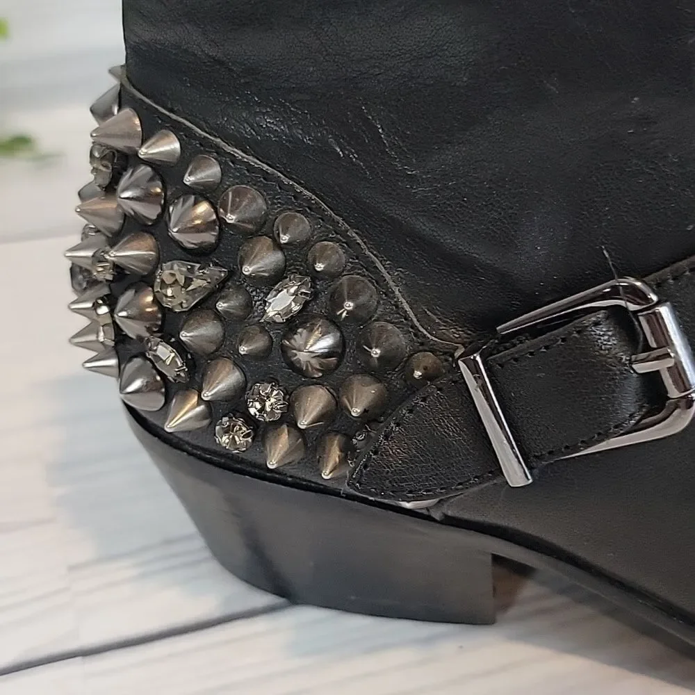 Sam Edelman Pax Ankle Boots Black Genuine Leather Womens Size 6.5 - Picture 2 of 11